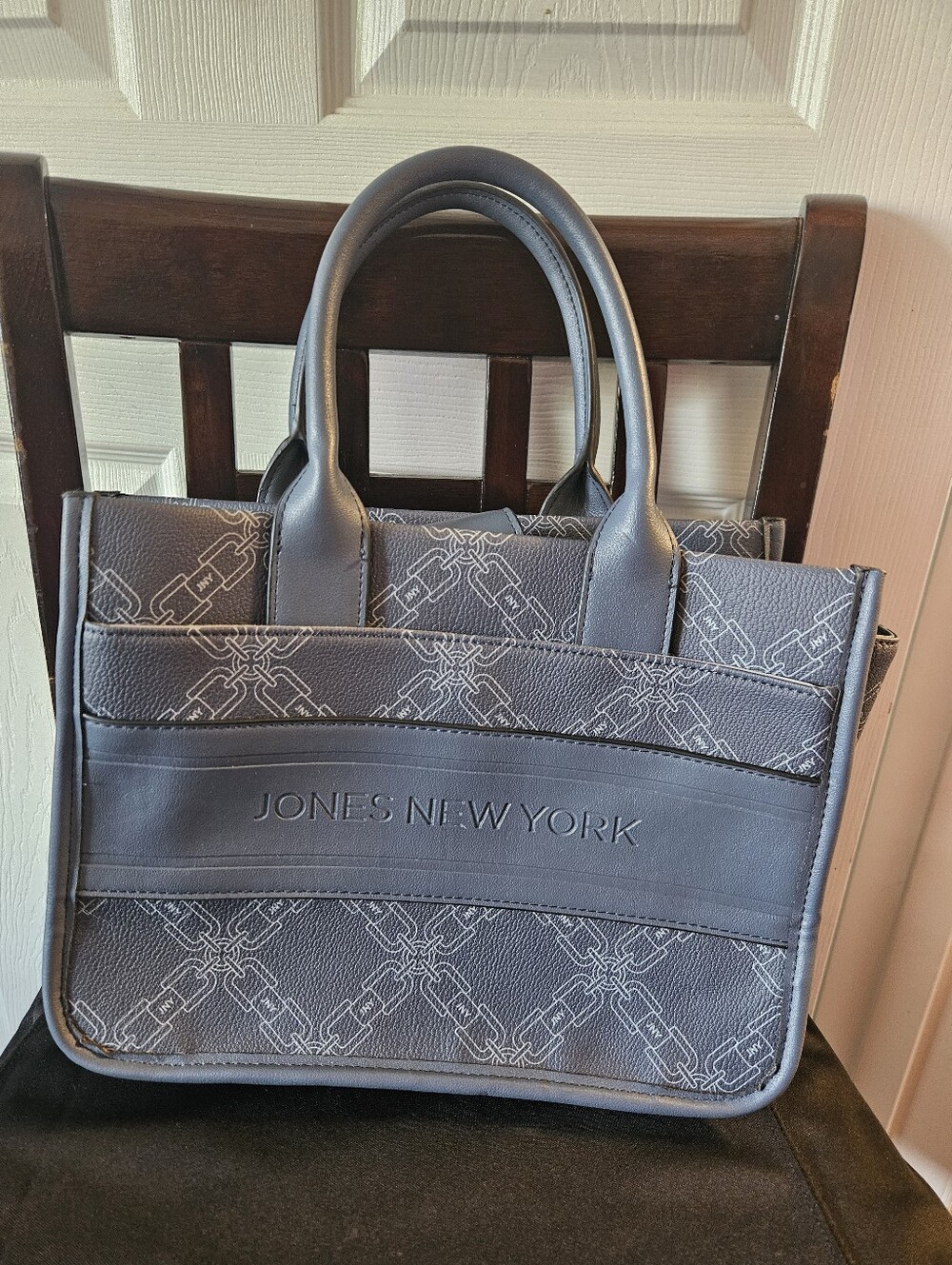 Jones New York Slate Blue Signature Tote